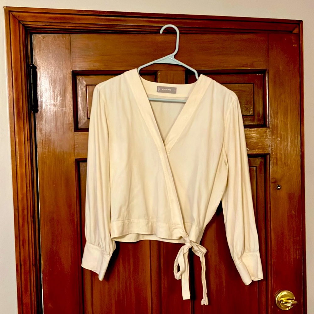 Everlane Washable Silk Blouse, size 8